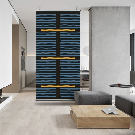 Blue & yellow lines Διαχωριστικό Panel