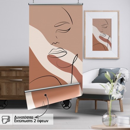 Pastel abstract face