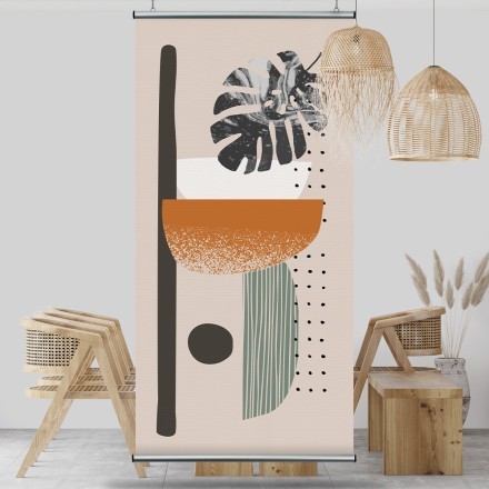 Formation with tropical leaf Διαχωριστικό Panel