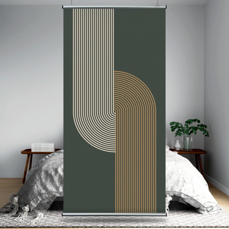 Διαχωριστικό Panel Beige & white lines in green