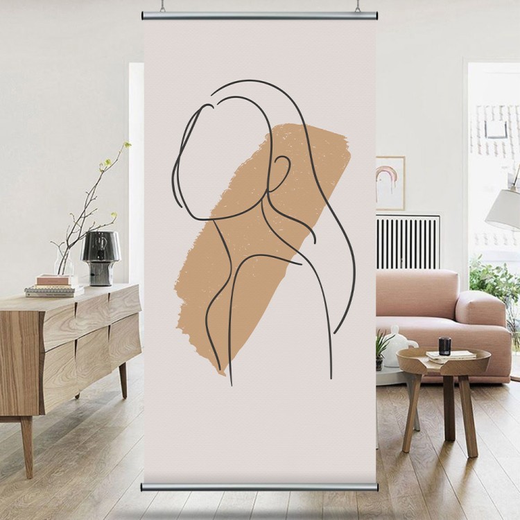 Διαχωριστικό Panel Σχεδιάγραμμα κοπέλας με πινελιά ζωγραφικής