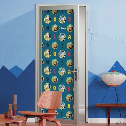 Donald Duck pattern Αυτοκόλλητο Πόρτας