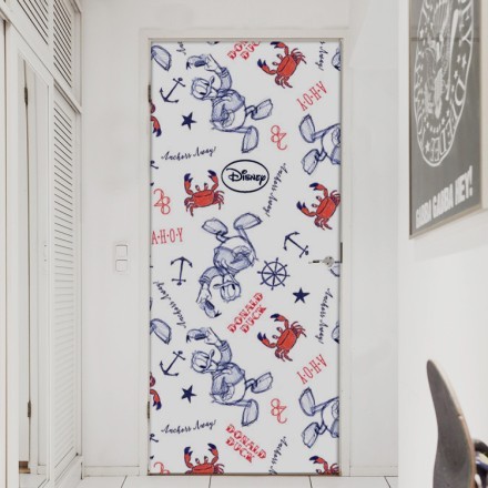 Donald Duck pattern, Mickey Αυτοκόλλητο Πόρτας