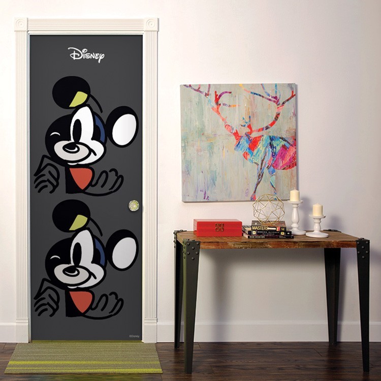 Αυτοκόλλητο Πόρτας Mickey's Profile Sketch