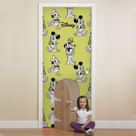 Κίτρινο μοτίβο, Mickey Αυτοκόλλητο Πόρτας