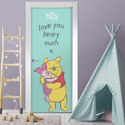 Love you beary much X, Winnie the Pooh Αυτοκόλλητο Πόρτας