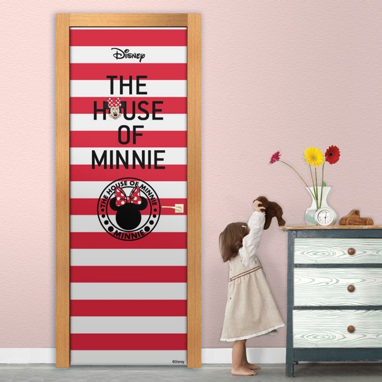 Αυτοκόλλητο Πόρτας Το σπίτι της Minnie Mouse