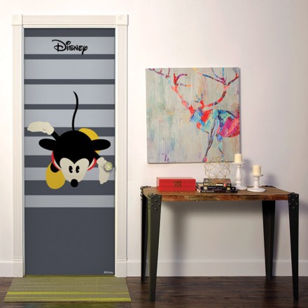 Ο Mickey περπατάει Αυτοκόλλητο Πόρτας