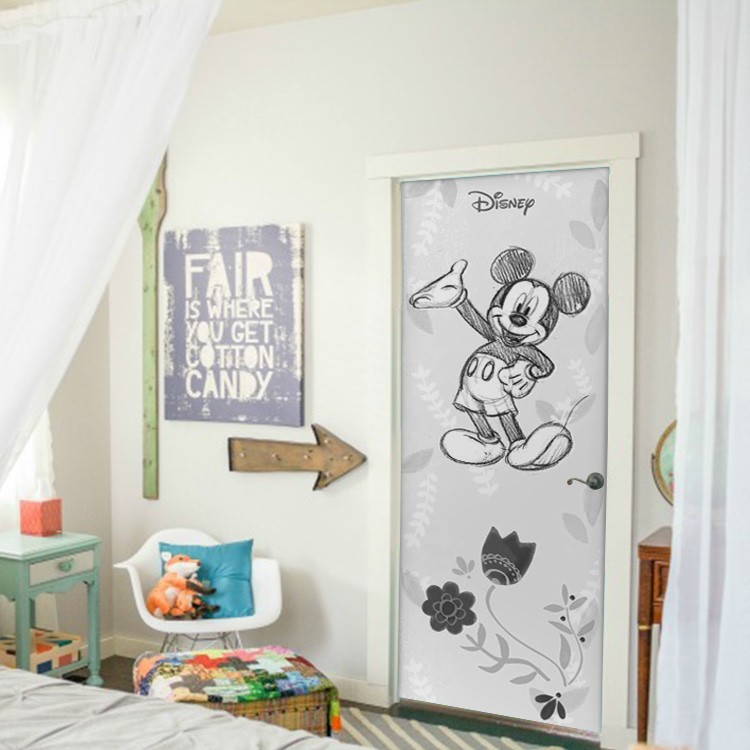 Αυτοκόλλητο Πόρτας Mickey Mouse Painting