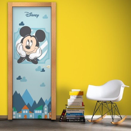 Blue Mickey Mouse Αυτοκόλλητο Πόρτας