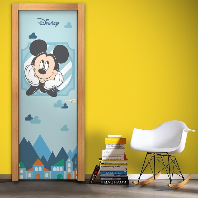 Αυτοκόλλητο Πόρτας Blue Mickey Mouse