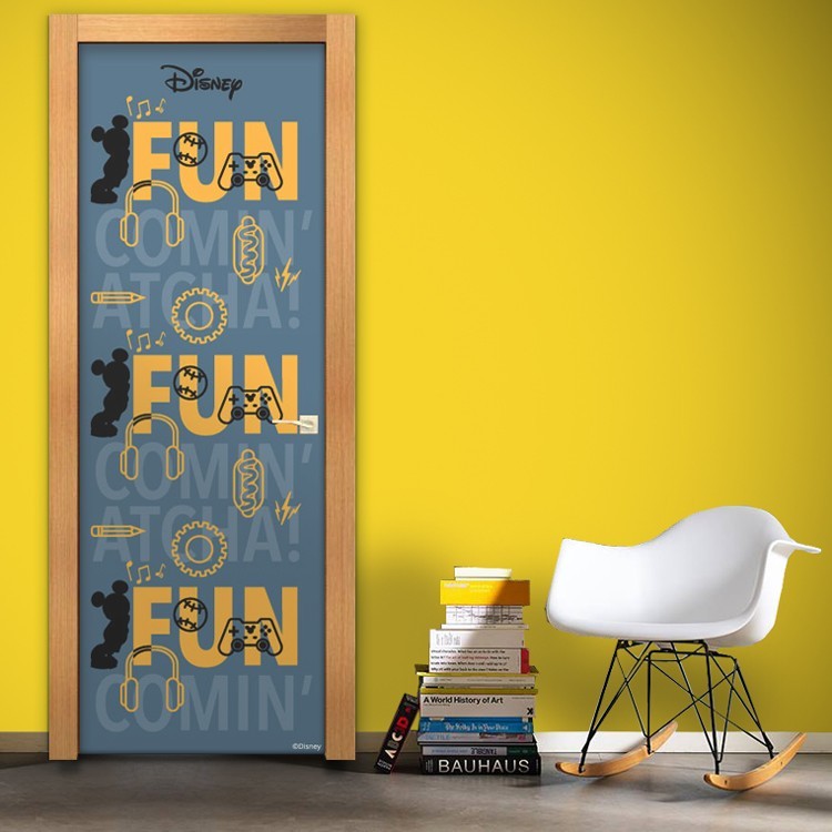 Αυτοκόλλητο Πόρτας Fun, Mickey Mouse