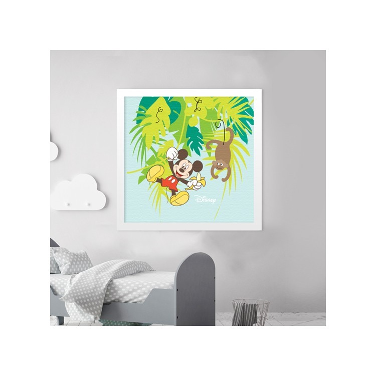 Πίνακας σε Καμβά Ο Mickey στη ζούγκλα!!