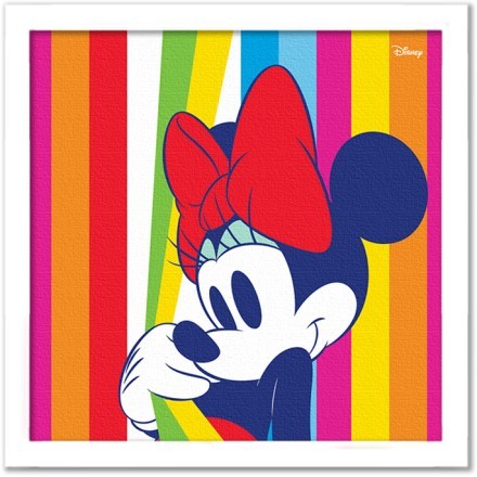 Minnie Mouse in a colourful pattern!