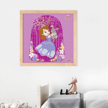 Η Σοφία η πριγκίπισσα και το κουνελάκι! Πίνακας σε Καμβά