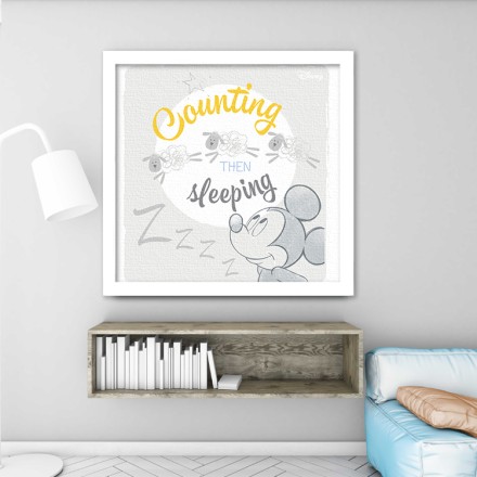 Counting then sleeping, Mickey Mouse! Πίνακας σε Καμβά