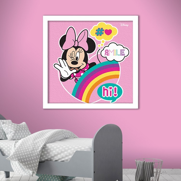 Πίνακας σε Καμβά Hi, smile, Minnie Mouse!