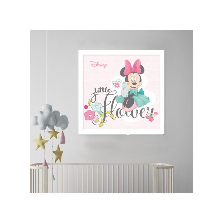 Πίνακας σε Καμβά Little flowers, Minnie Mouse