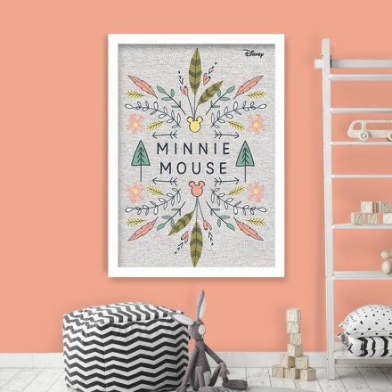 Boho Minnie Mouse! Πίνακας σε Καμβά