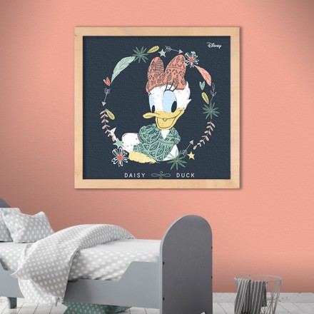Boho Daisy Duck! Πίνακας σε Καμβά