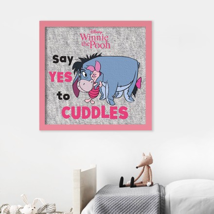 Say yes to Cuddles, Winnie the Pooh Πίνακας σε Καμβά