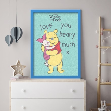 Love you beary much, Winnie the Pooh Πίνακας σε Καμβά