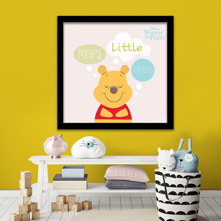 Πίνακας σε Καμβά Pooh's little thoughts!