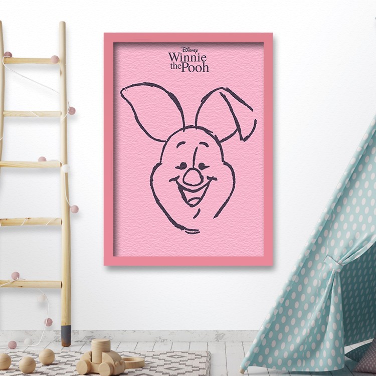 Πίνακας σε Καμβά Piglet, Winnie the Pooh