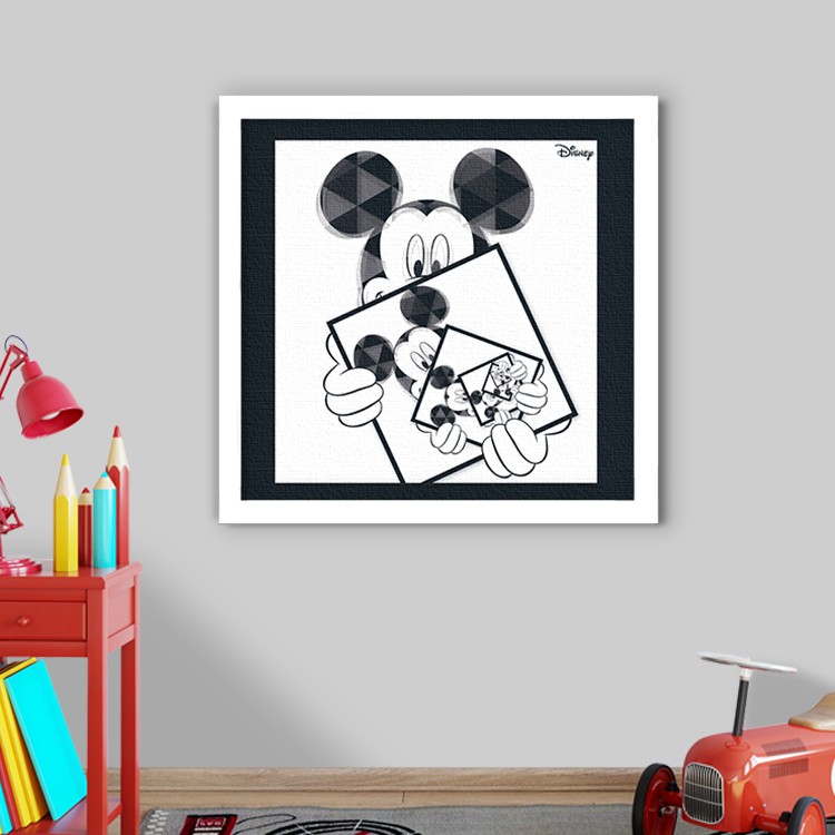 Πίνακας σε Καμβά Mickey Mouse in a illusion!!