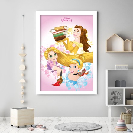 Princesses are reading! Πίνακας σε Καμβά