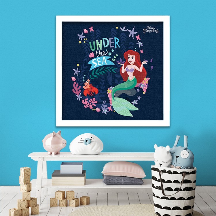 Πίνακας σε Καμβά Under the sea, Princess Ariel!