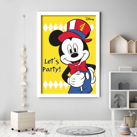 Lets party with Mickey Mouse Πίνακας σε Καμβά