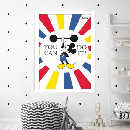 You can do it, Mickey Mouse Πίνακας σε Καμβά