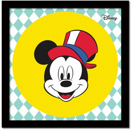 Happy Mickey Mouse is smiling!