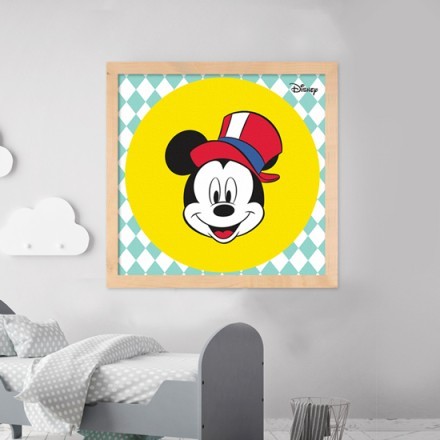 Happy Mickey Mouse is smiling!