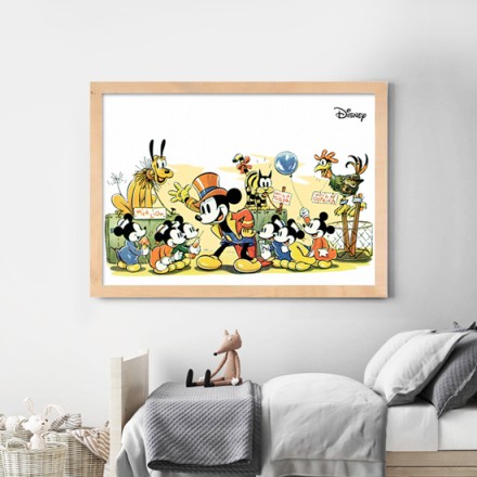 Mickey Mouse with his friends! Πίνακας σε Καμβά