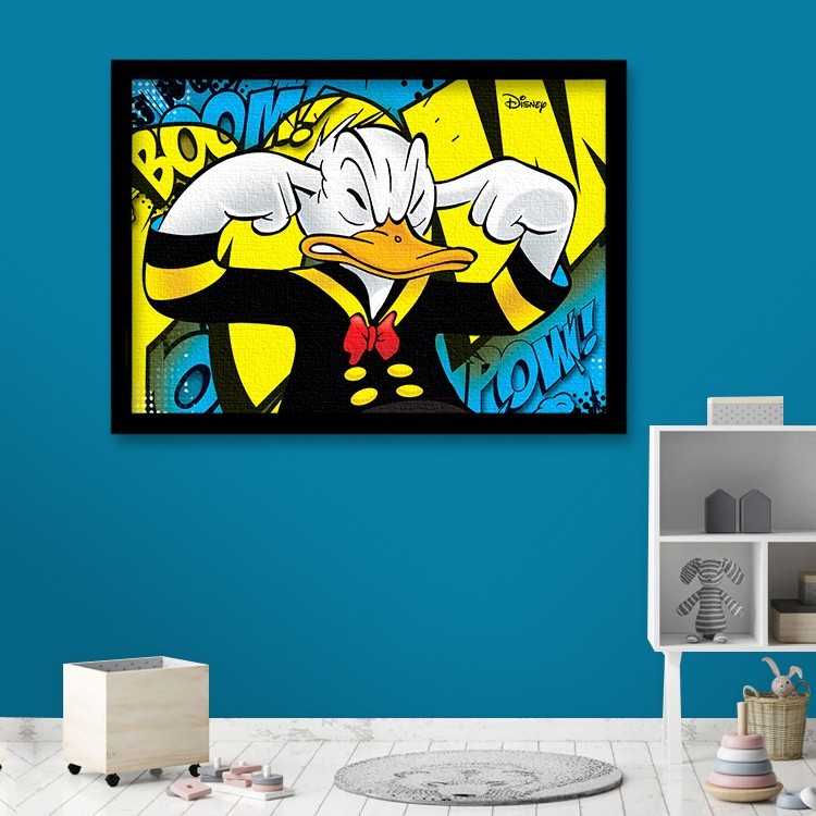 Πίνακας σε Καμβά Σε φασαρία, Donald Duck!