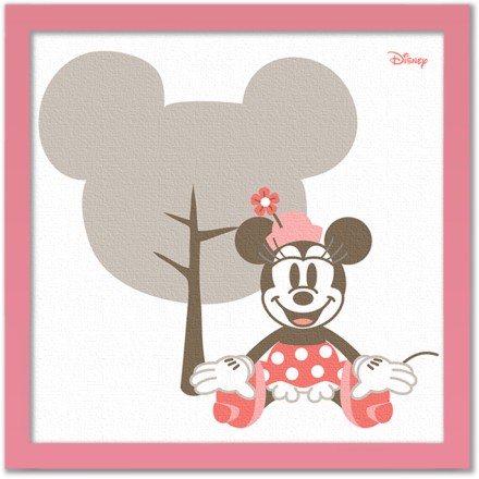 Vintage Minnie Mouse in a grey background!