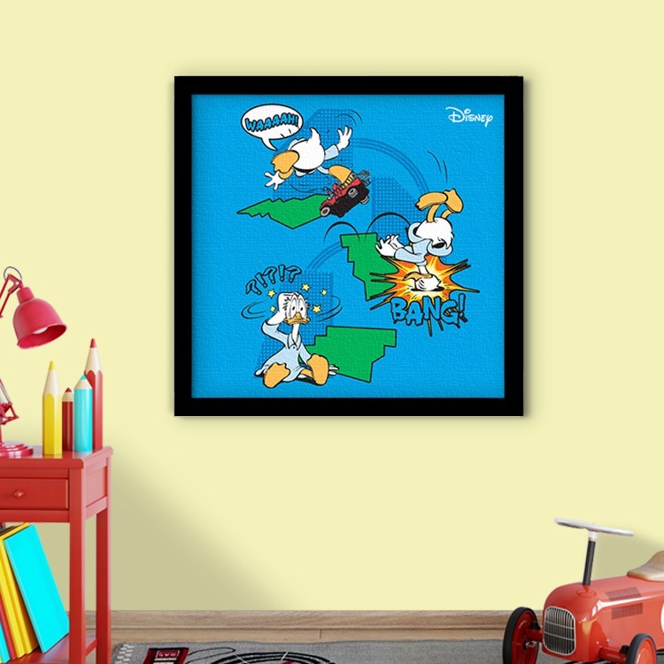 Πίνακας σε Καμβά Donald Duck falls!!
