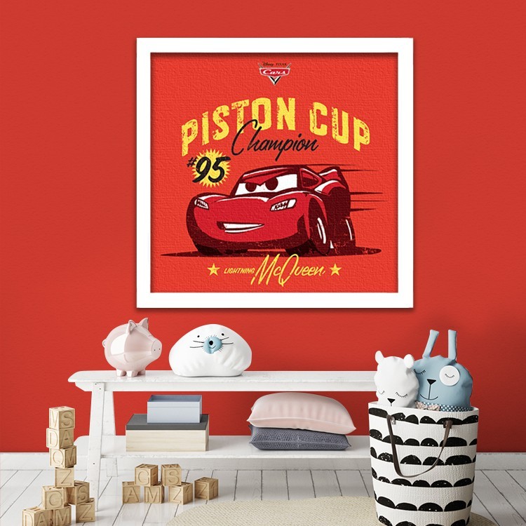 Πίνακας σε Καμβά Piston cup champion, Cars