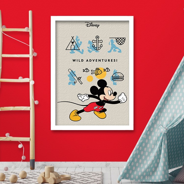 Πίνακας σε Καμβά Wild Adventures, Mickey Mouse!