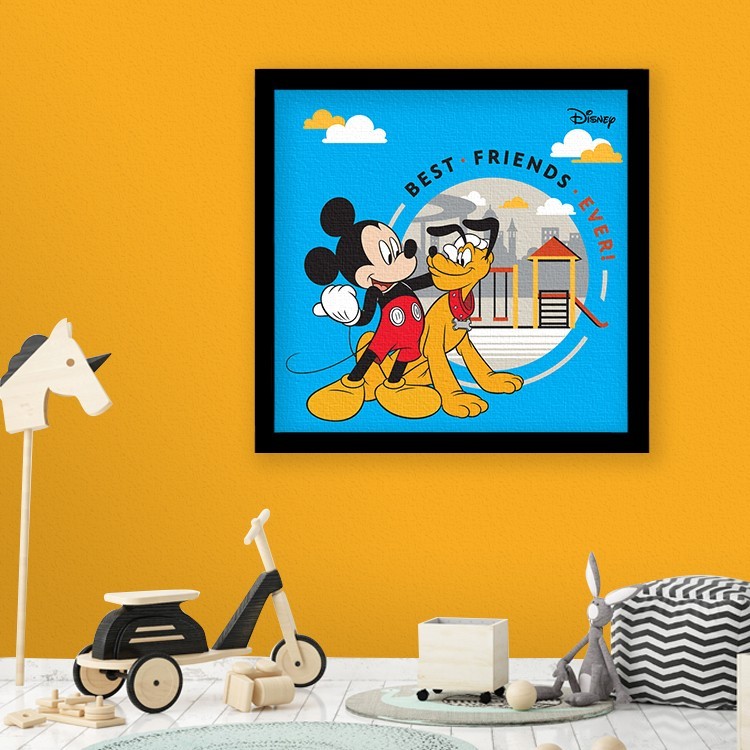 Πίνακας σε Καμβά Οι καλύτεροι φίλοι, Mickey και Pluto!