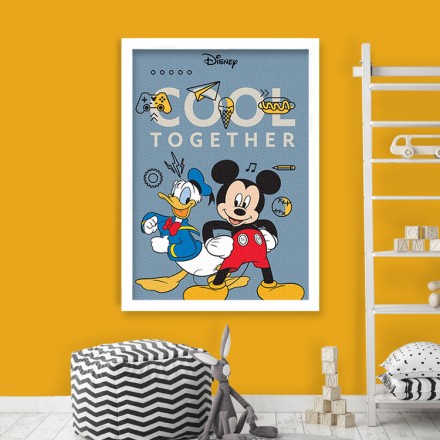 Ωραία μαζί, Mickey και Donald! Πίνακας σε Καμβά