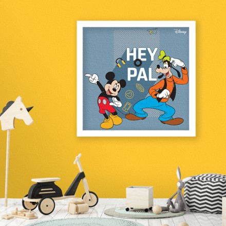 Hey Pal, Mickey & Goopy! Πίνακας σε Καμβά