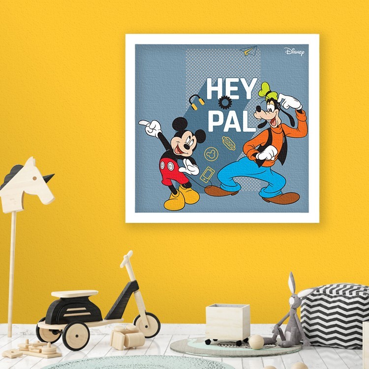 Πίνακας σε Καμβά Hey Pal, Mickey & Goopy!