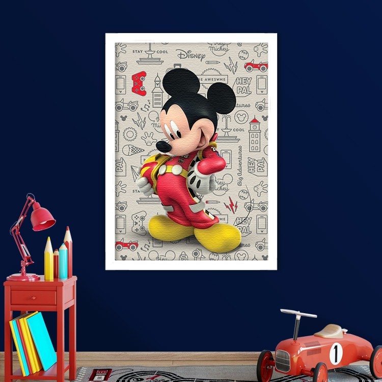 Πίνακας σε Καμβά Ο οδηγός Mickey Mouse!