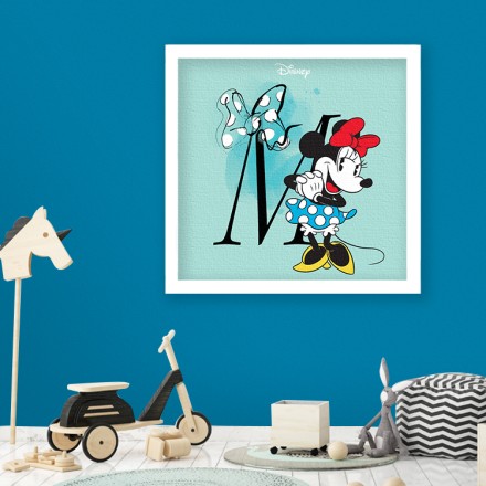M is for Minnie Mouse! Πίνακας σε Καμβά
