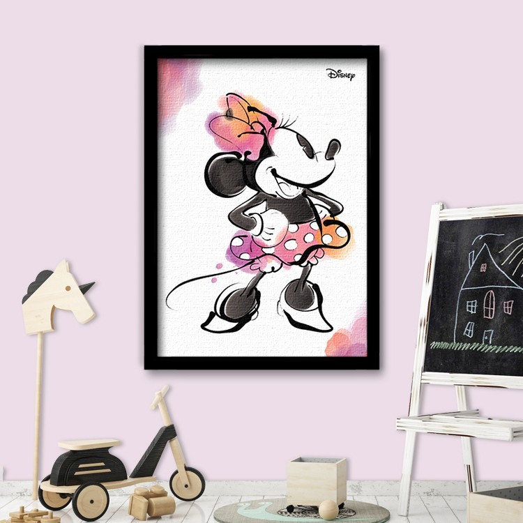 Πίνακας σε Καμβά Minnie Mouse, aquarella!