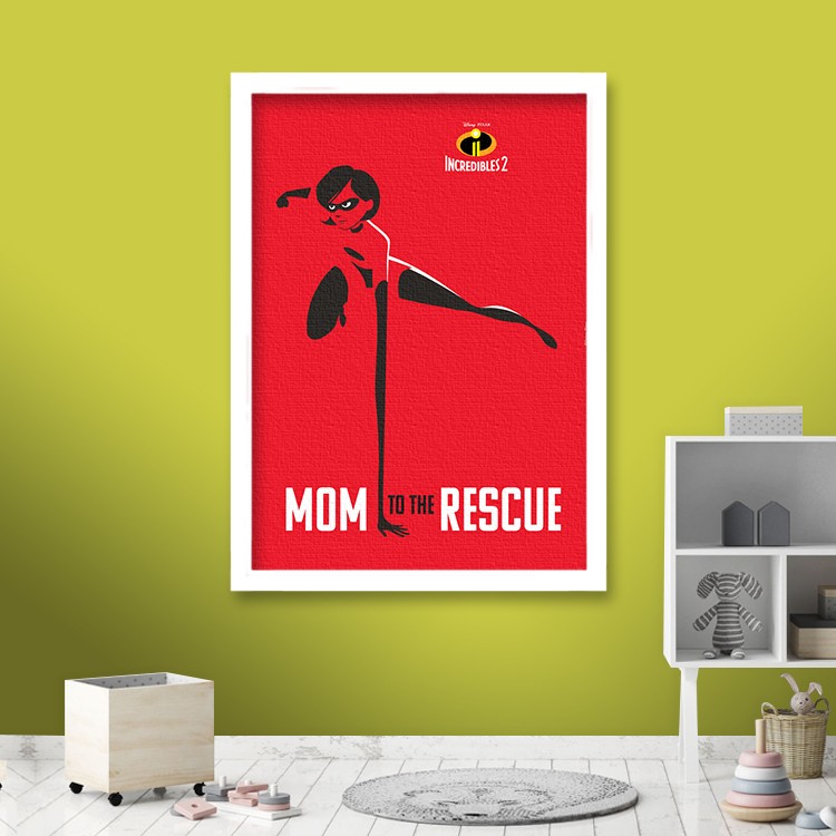 Πίνακας σε Καμβά Mom to the rescue, The Incredibles!