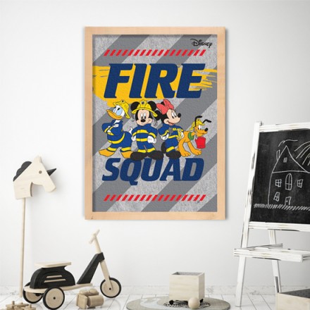 Fire Squad, Mickey Mouse and his friends! Πίνακας σε Καμβά
